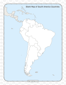 blank map of south america countries worksheet