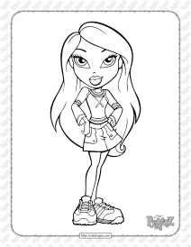 free printable bratz coloring pages for girls