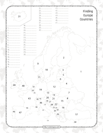 free printable europe countries map quiz worksheet