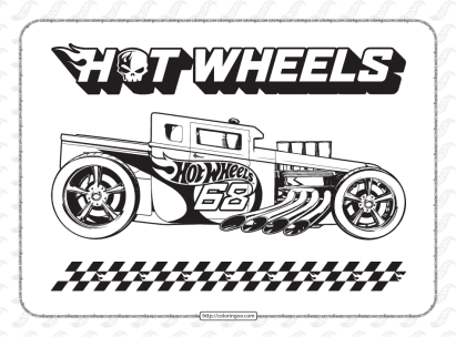 free printables hot wheels coloring pages