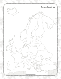 printable blank map of the europe countries worksheet