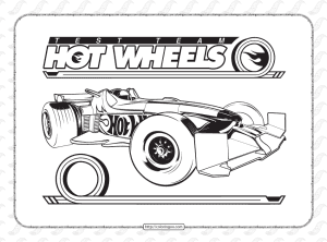 Printable Hot Wheels Coloring Pages for Kids