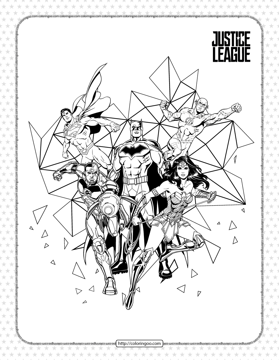printables justice league coloring pages for kids