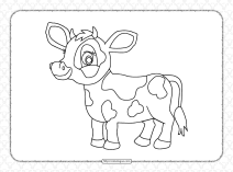 free printable cow coloring page