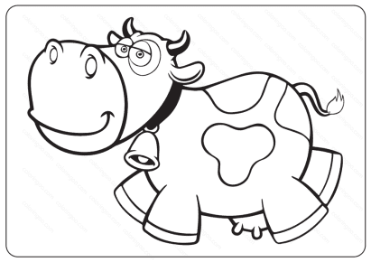 free printable cow coloring pages