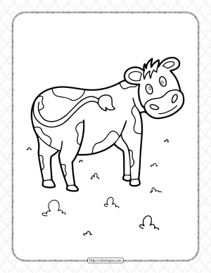 Funny Cow Coloring Page
