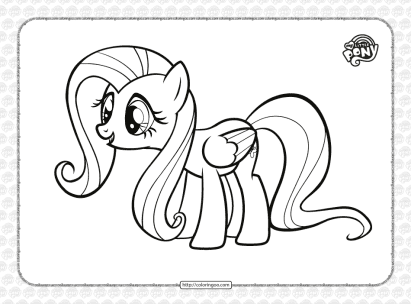 mlp fluttershy pdf coloring pages