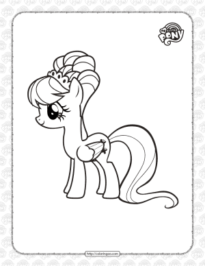 MLP Fluttershy Preparing for Party Coloring Page