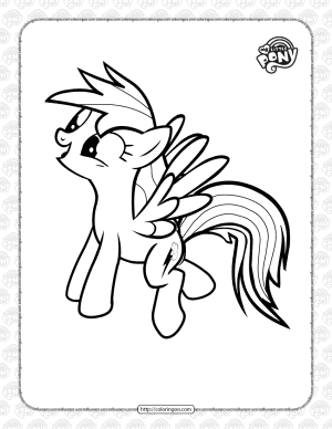 MLP Rainbow Dash Ready to Fly Coloring Page