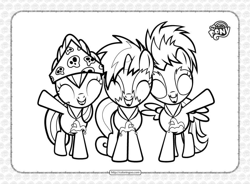 MLP The Show Stoppers Pdf Coloring Page