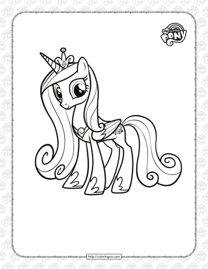 printable mlp princess cadance coloring page