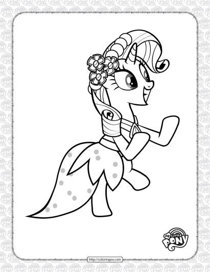 printable my little pony rarity coloring page