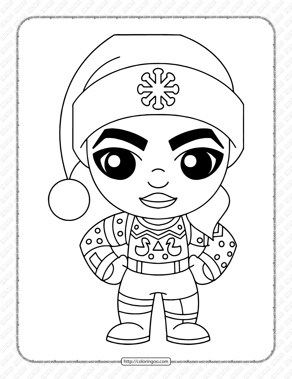 chibi fortnite coloring pages 09