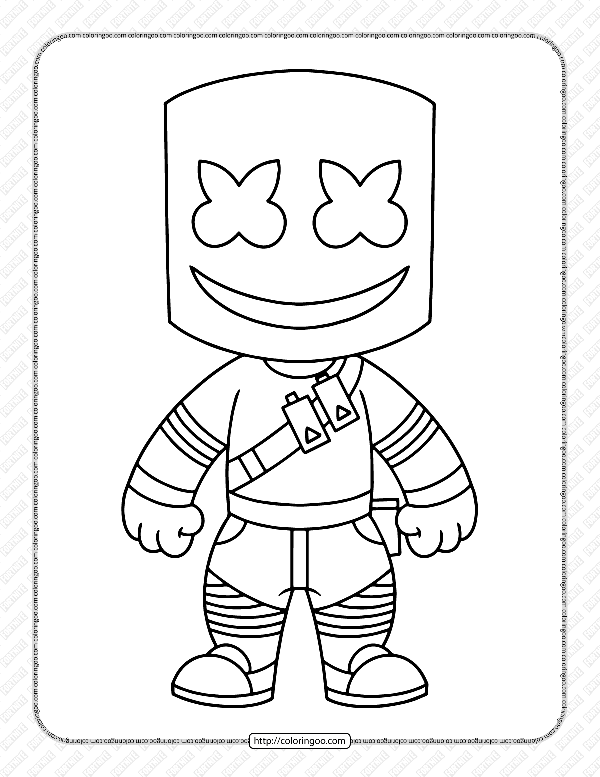 chibi fortnite coloring pages 26