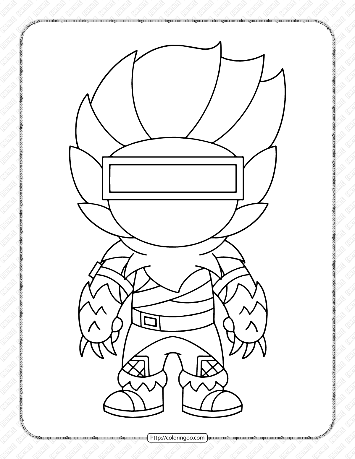chibi fortnite coloring pages 29