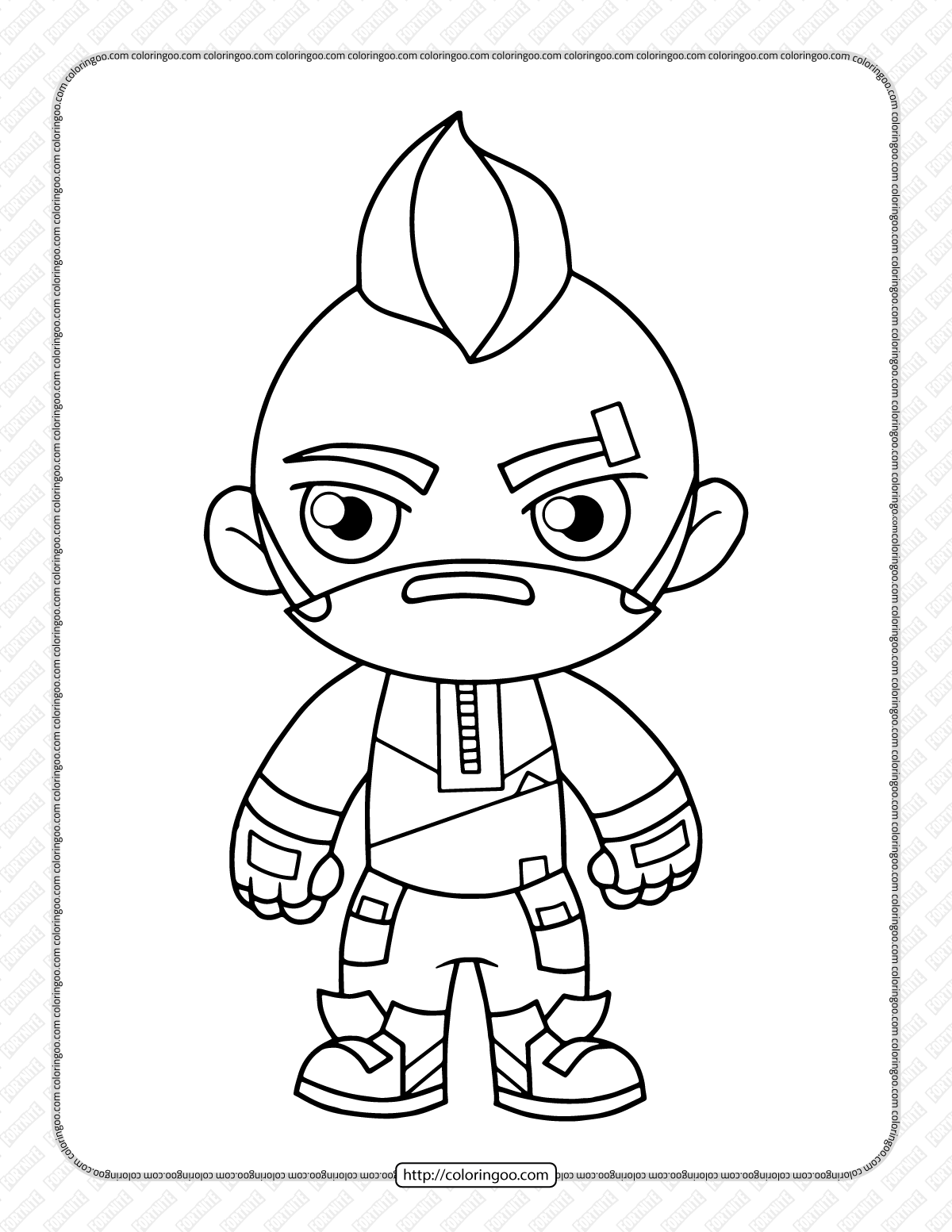 chibi fortnite coloring pages 32