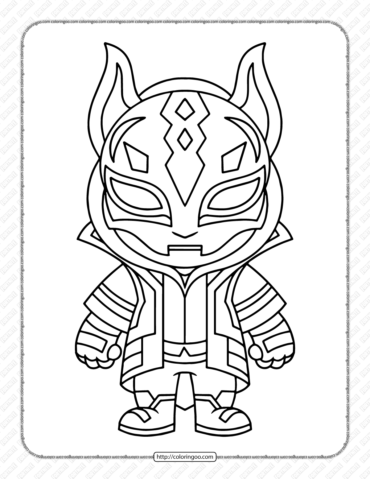 chibi fortnite coloring pages 33