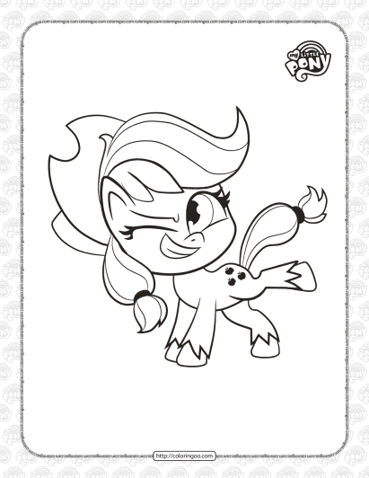 free pony life applejack pdf coloring book