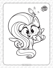 Free Pony Life Fluttershy Pdf Coloring Book