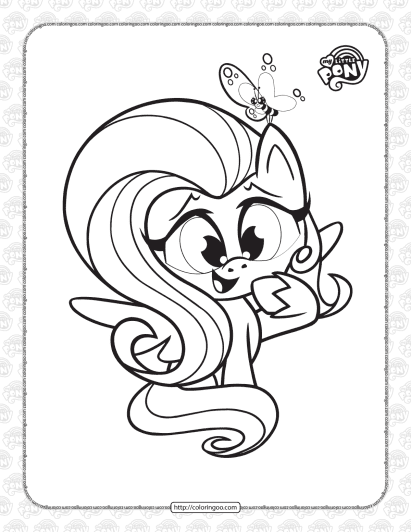 free pony life fluttershy pdf coloring book