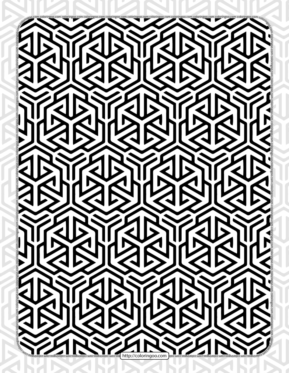 Free Printables Hexagon Pattern 001