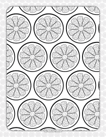 free printable orange slices coloring page