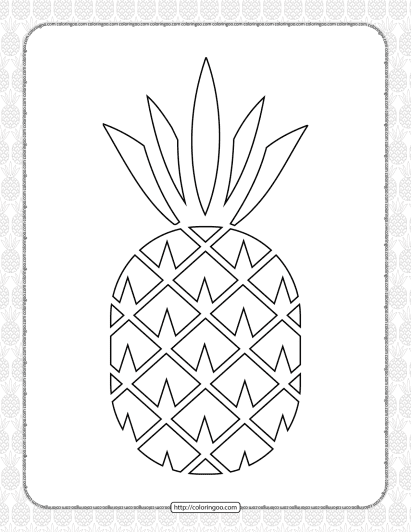 free printable pineapple pdf coloring book