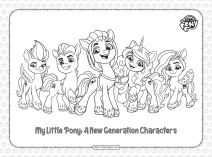 mlp g5 characters pdf coloring pages