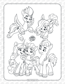 mlp new generation characters coloring page