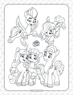 mlp new generation characters coloring page