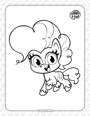 MLP Pony Life Pinkie Pie Coloring Page for Kids
