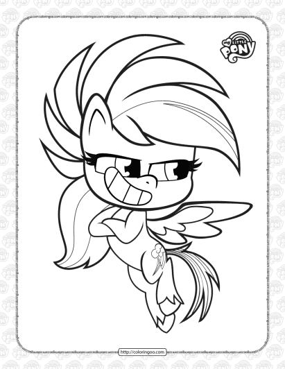 mlp pony life rainbow dash coloring page