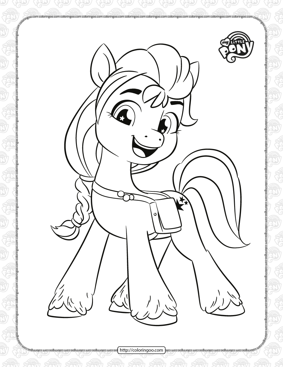 mlp sunny starscout coloring page