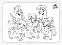 My Little Pony G5 Characters Coloring Pages