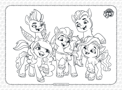 my little pony g5 characters coloring pages