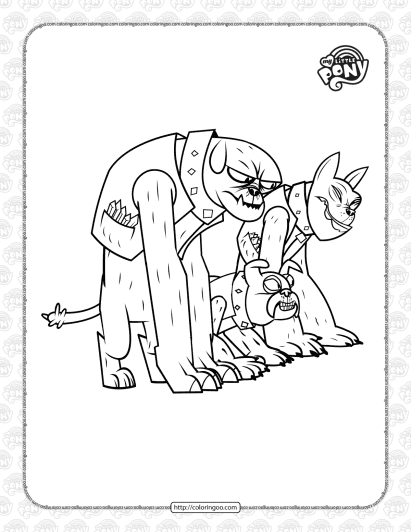 printable mlp the diamond dogs coloring page