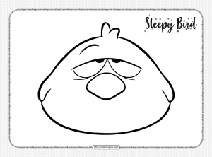 printable pocoyo sleepy bird pdf coloring page
