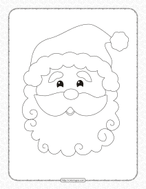 printable santa claus head coloring pages