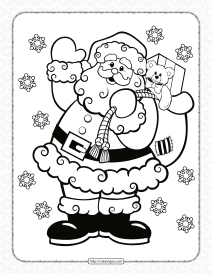 printable santa claus pdf coloring book