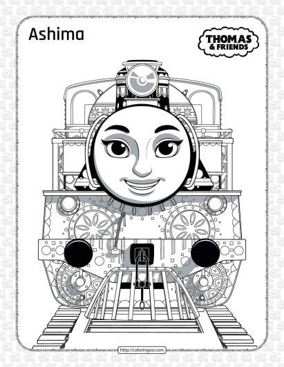 printable thomas and friends ashima coloring page