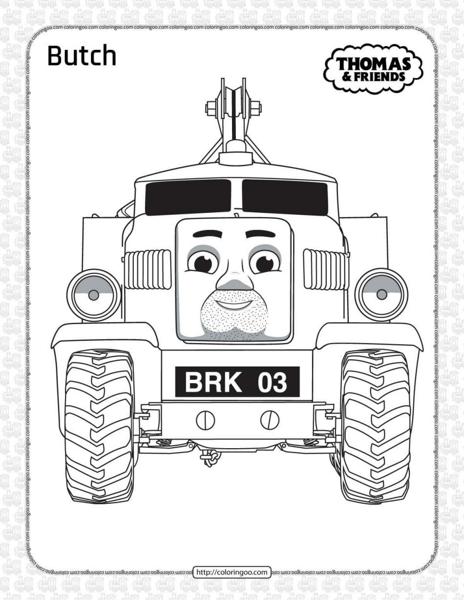 Printables Thomas and Friends Butch Coloring Page