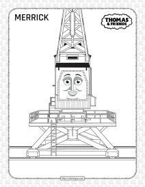 printable thomas and friends merrick coloring page