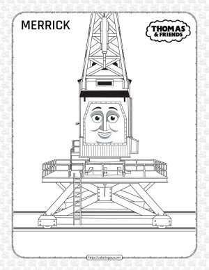 printable thomas and friends merrick coloring page