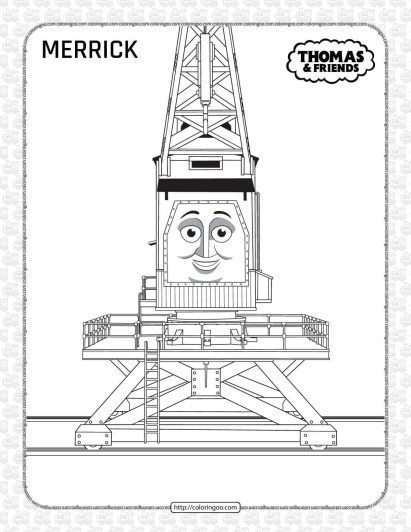 printable thomas and friends merrick coloring page