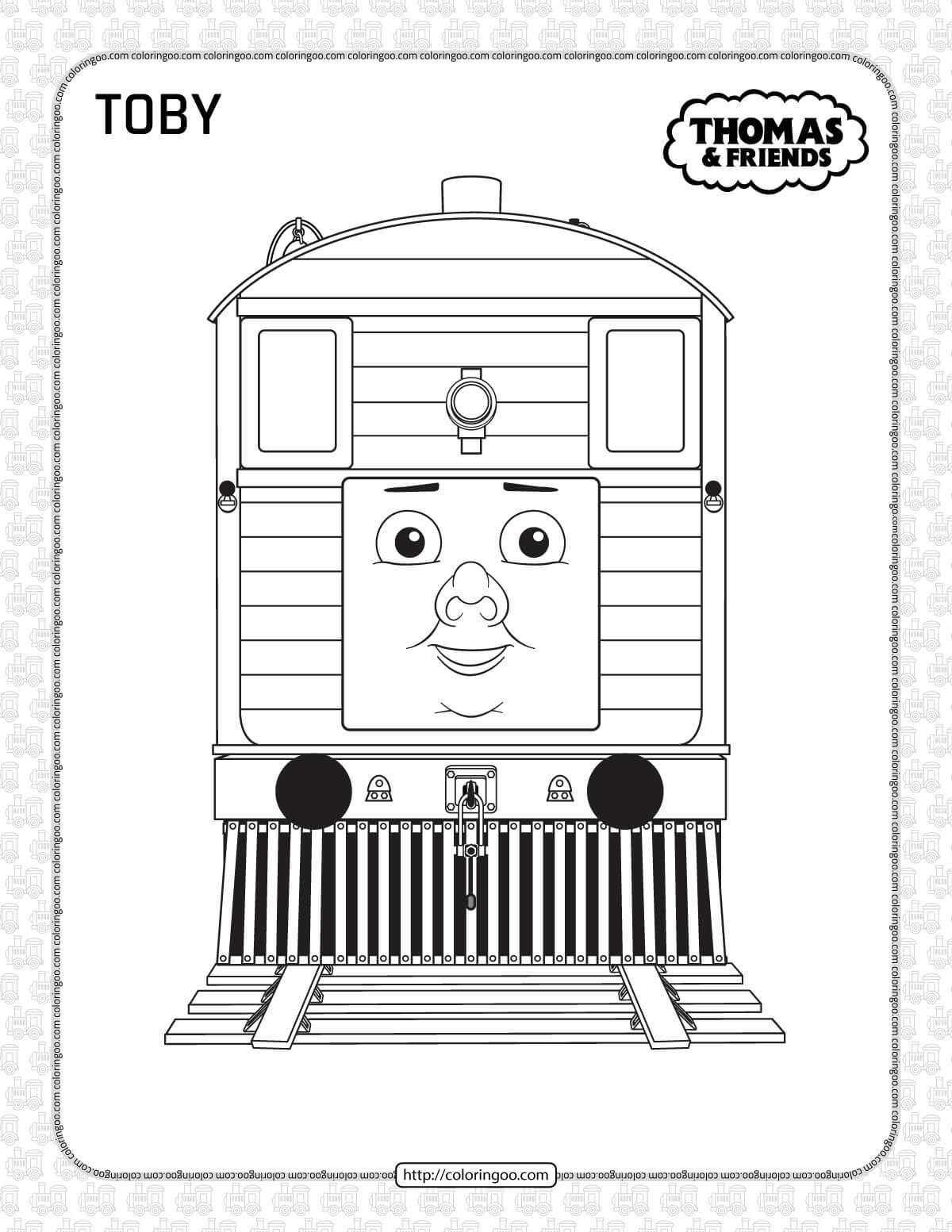 Printables Thomas and Friends Toby Coloring Page