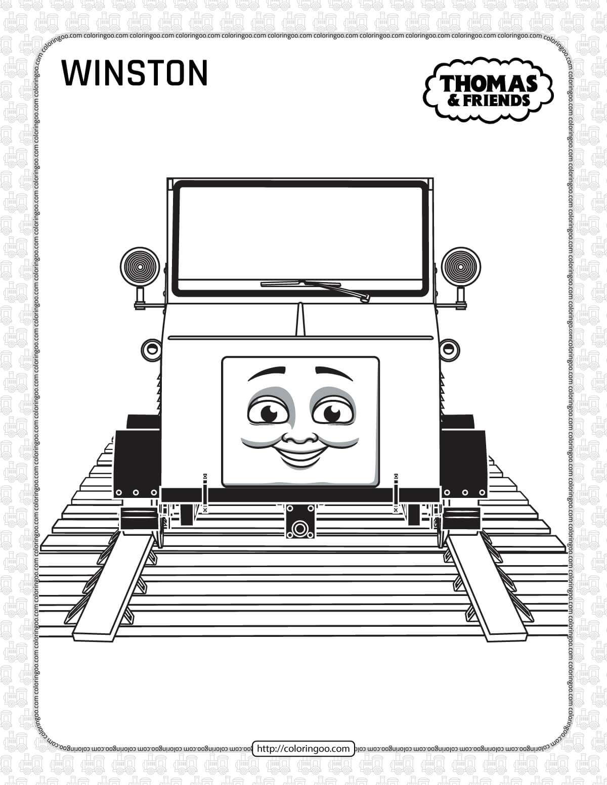 Printables Thomas and Friends Winston Coloring Page