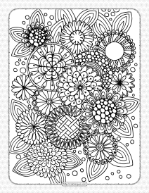 Summer Flowers Pdf Coloring Page