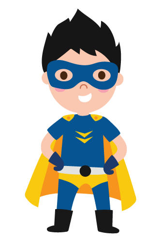 Kid Wearing Superhero Costume Pdf Coloring Page