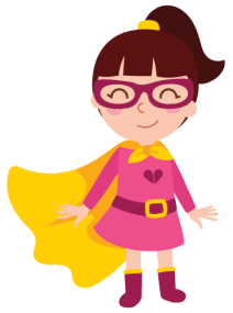 Girl Wearing Superhero Costume Pdf Coloring Page