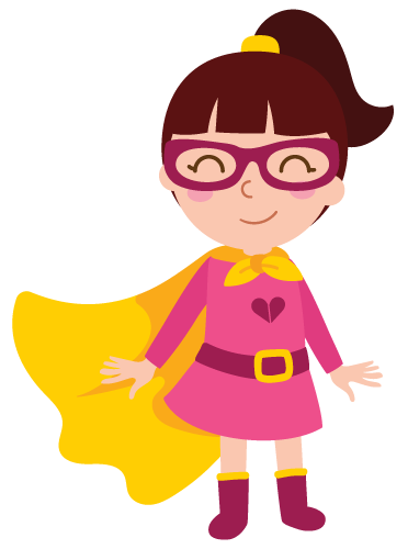 Girl Wearing Superhero Costume Pdf Coloring Page
